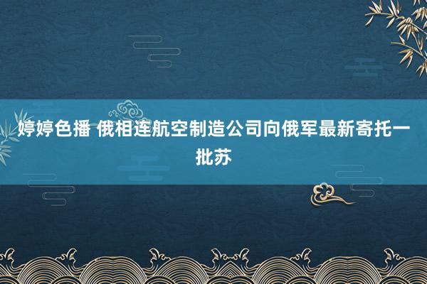 婷婷色播 俄相连航空制造公司向俄军最新寄托一批苏