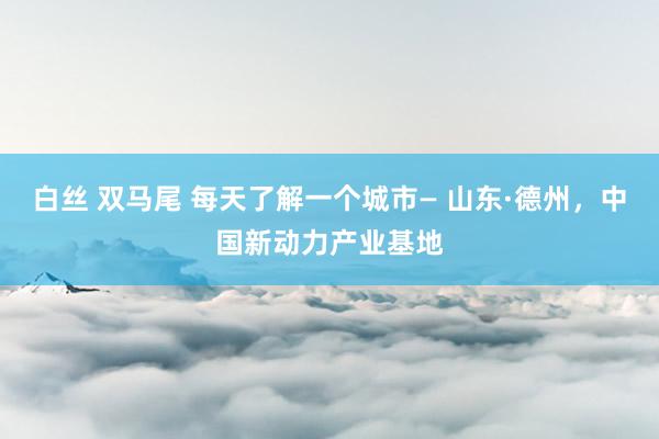 白丝 双马尾 每天了解一个城市— 山东·德州，中国新动力产业基地