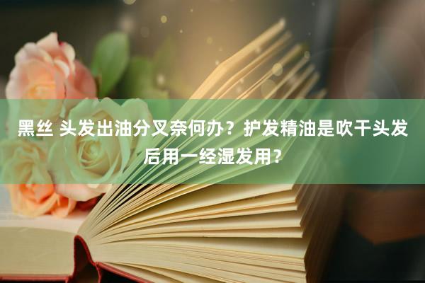 黑丝 头发出油分叉奈何办？护发精油是吹干头发后用一经湿发用？