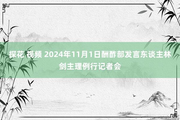 探花 视频 2024年11月1日酬酢部发言东谈主林剑主理例行记者会