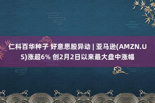 仁科百华种子 好意思股异动 | 亚马逊(AMZN.US)涨超6% 创2月2日以来最大盘中涨幅