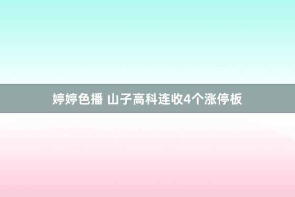 婷婷色播 山子高科连收4个涨停板