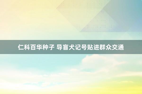 仁科百华种子 导盲犬记号贴进群众交通