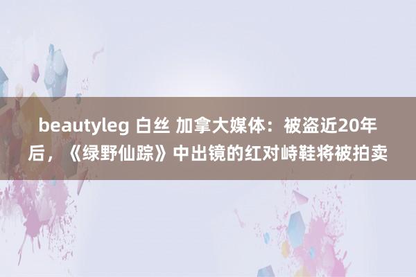 beautyleg 白丝 加拿大媒体：被盗近20年后，《绿野仙踪》中出镜的红对峙鞋将被拍卖