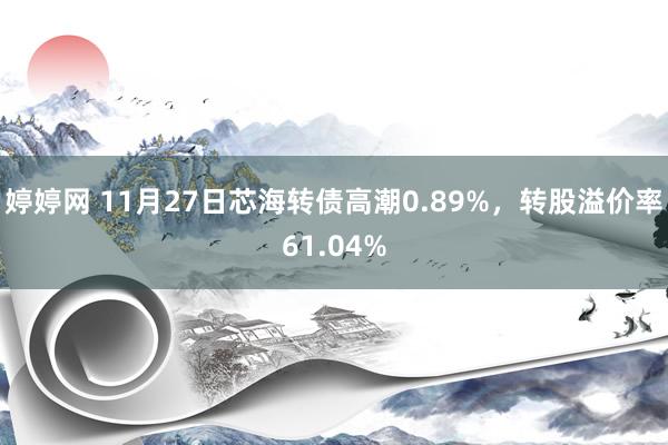 婷婷网 11月27日芯海转债高潮0.89%，转股溢价率61.04%