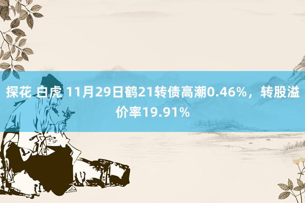 探花 白虎 11月29日鹤21转债高潮0.46%，转股溢价率19.91%