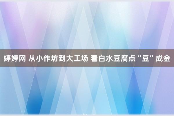 婷婷网 从小作坊到大工场 看白水豆腐点“豆”成金