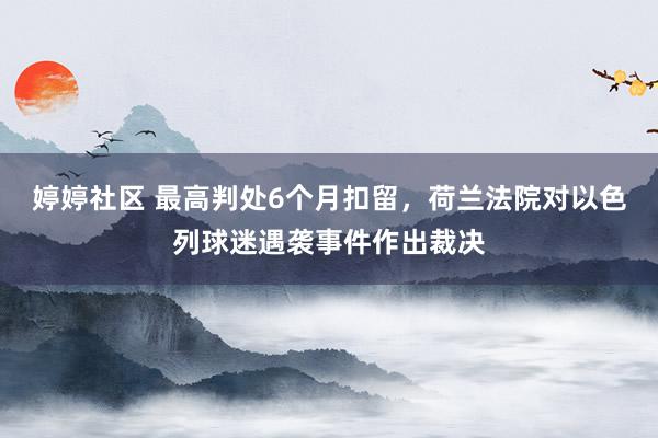 婷婷社区 最高判处6个月扣留，荷兰法院对以色列球迷遇袭事件作出裁决