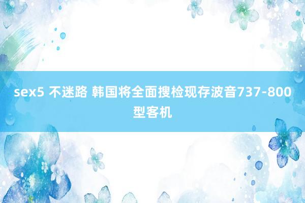 sex5 不迷路 韩国将全面搜检现存波音737-800型客机