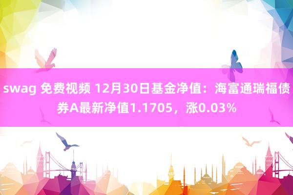 swag 免费视频 12月30日基金净值：海富通瑞福债券A最新净值1.1705，涨0.03%