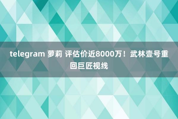 telegram 萝莉 评估价近8000万！武林壹号重回巨匠视线