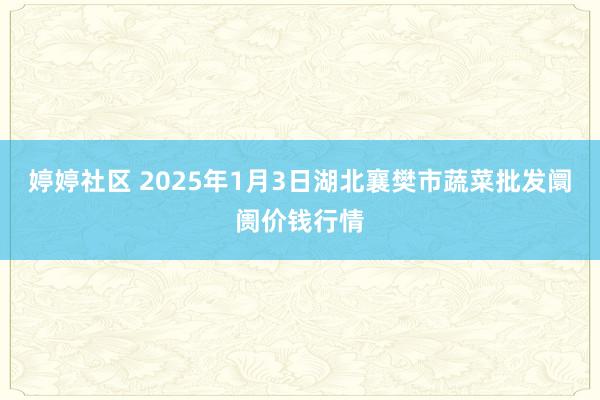 婷婷社区 2025年1月3日湖北襄樊市蔬菜批发阛阓价钱行情