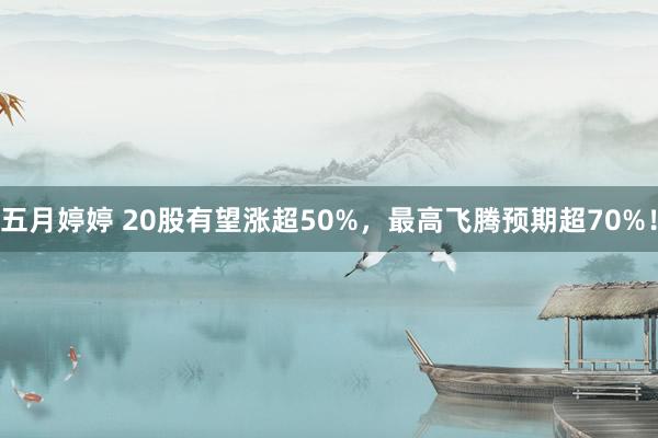 五月婷婷 20股有望涨超50%，最高飞腾预期超70%！