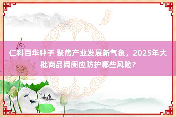 仁科百华种子 聚焦产业发展新气象，2025年大批商品阛阓应防护哪些风险？