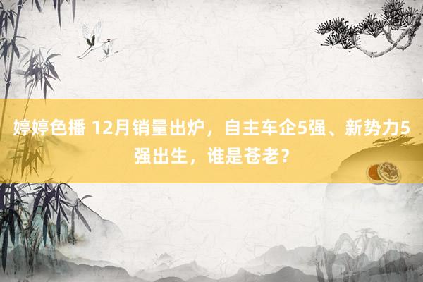 婷婷色播 12月销量出炉，自主车企5强、新势力5强出生，谁是苍老？