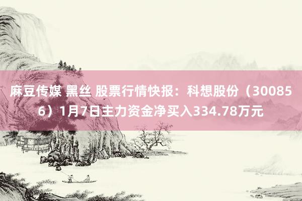 麻豆传媒 黑丝 股票行情快报：科想股份（300856）1月7日主力资金净买入334.78万元